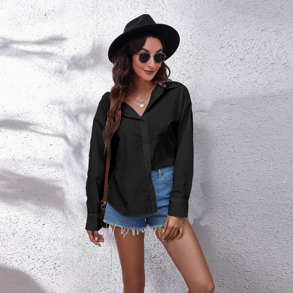 Fashionable Back-Tie Long-Sleeve Shirt For Women