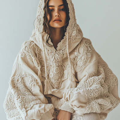 Hooded Women's 3D Printed Hoodie