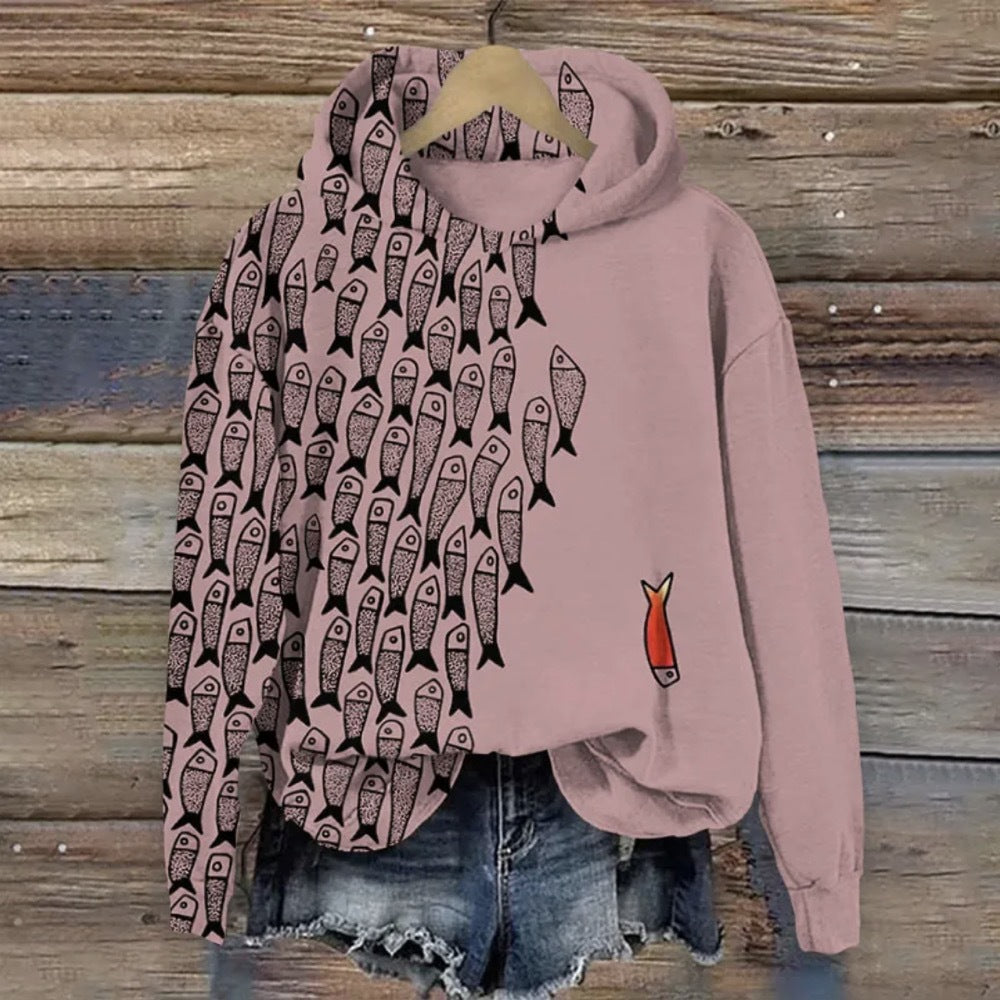 Womens Floral-print Long-sleeve Top