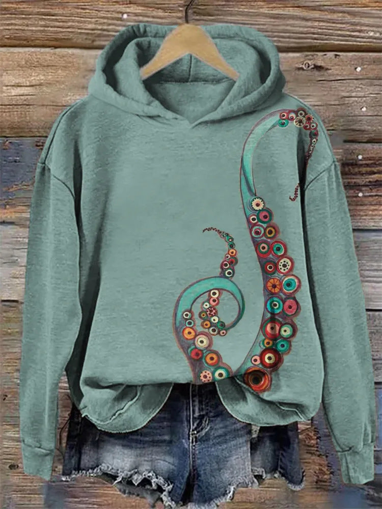 Womens Floral-print Long-sleeve Top