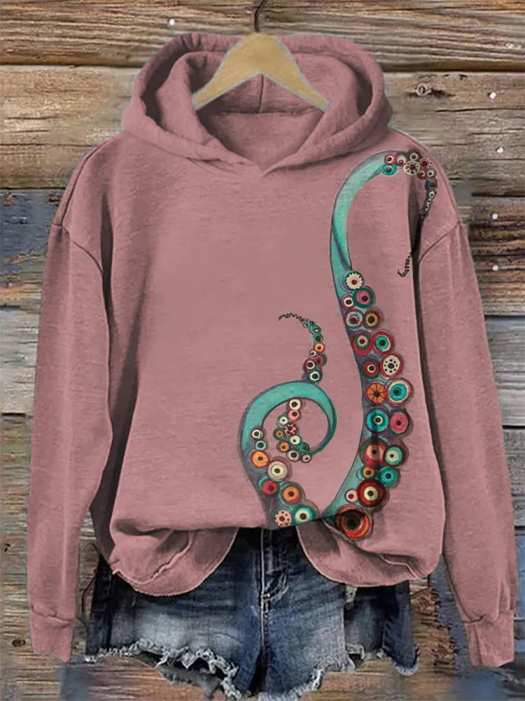 Womens Floral-print Long-sleeve Top