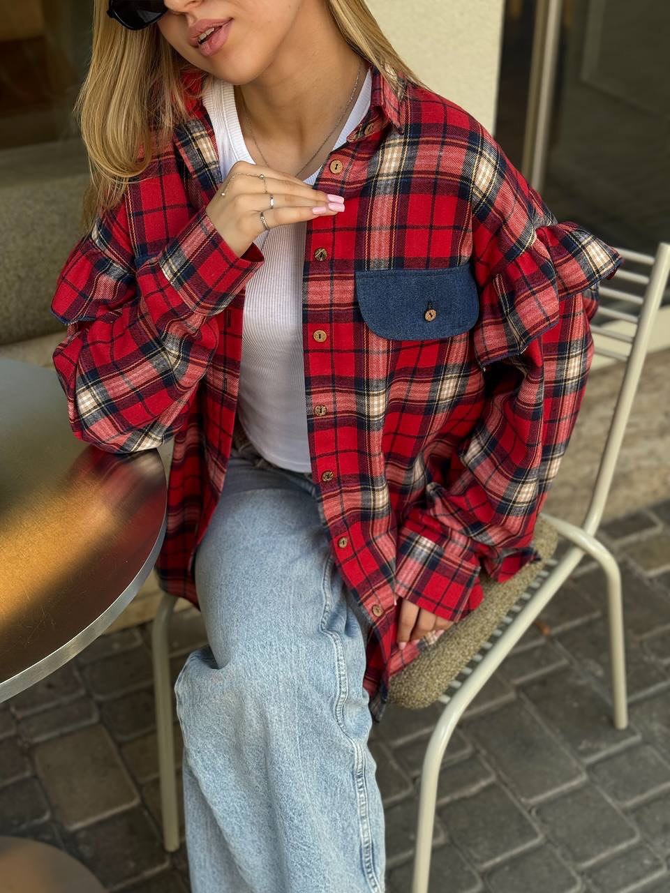 Retro Plaid Loose-fitting Versatile Shirt Jacket
