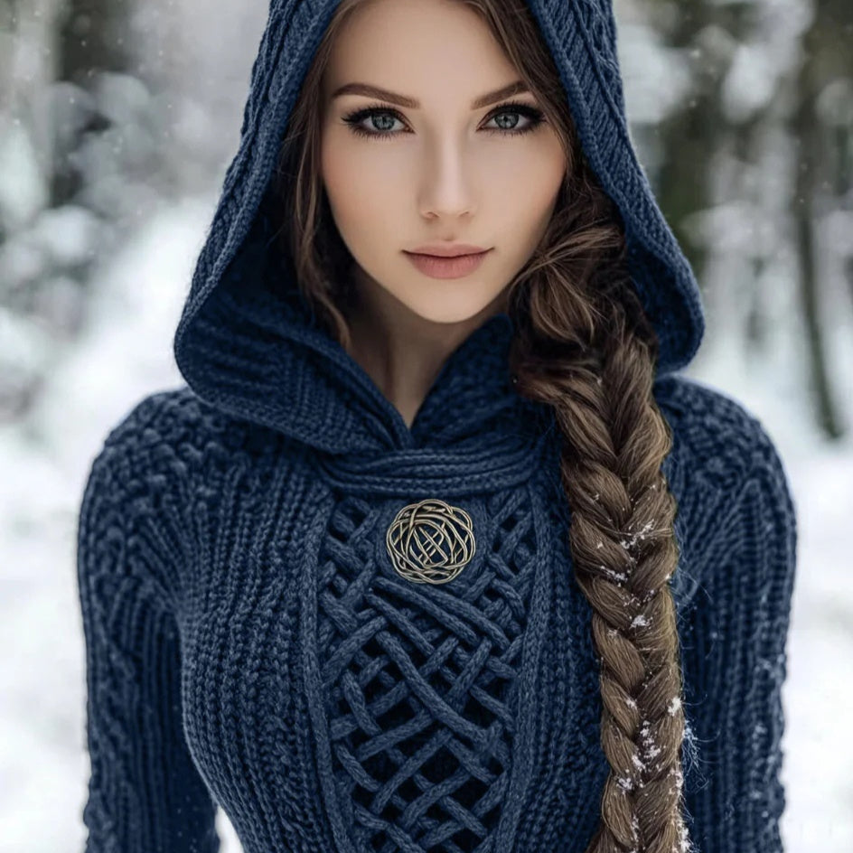 Womens 3D Gradient Digital-Print Pullover Hoodie