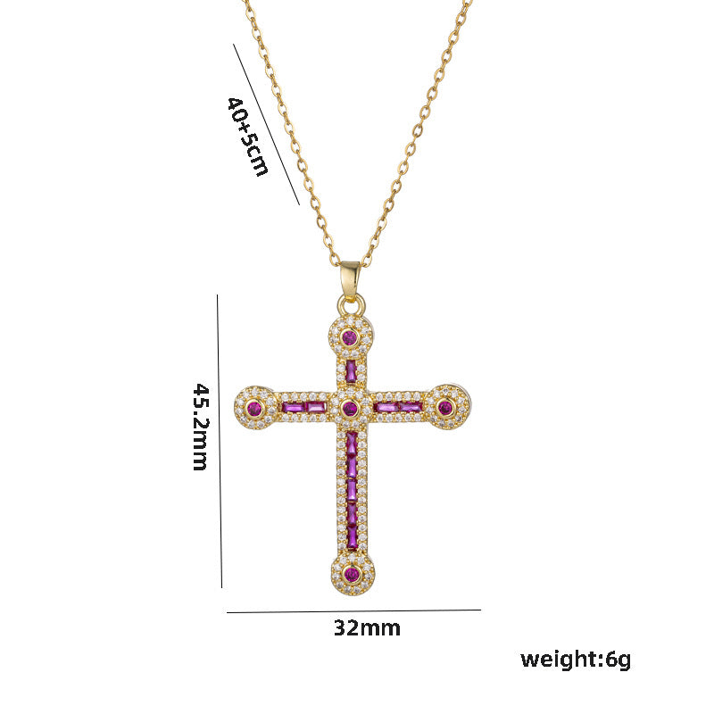 Womens Personalized Minimalist Vintage Cross Necklace