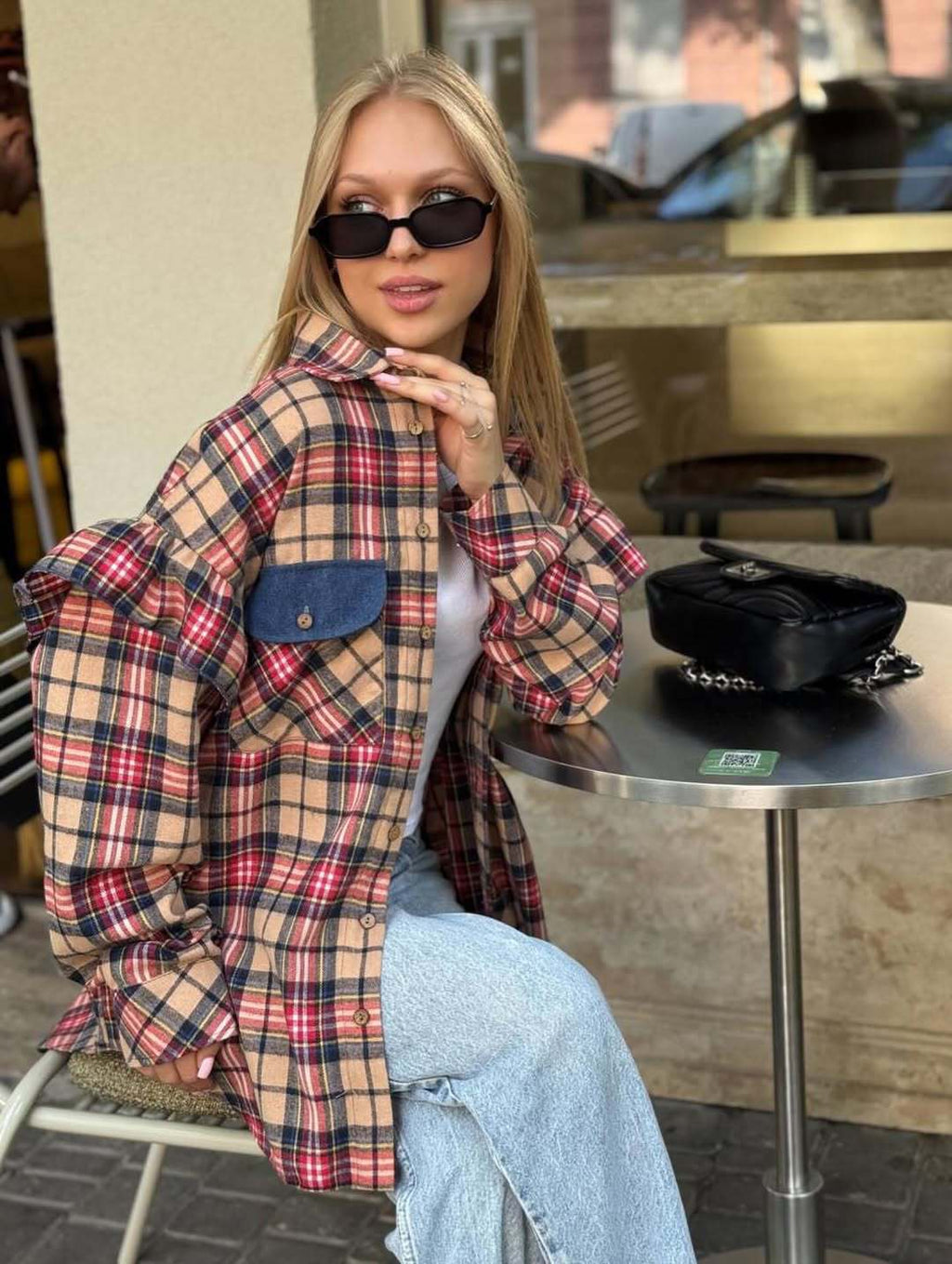 Retro Plaid Loose-fitting Versatile Shirt Jacket